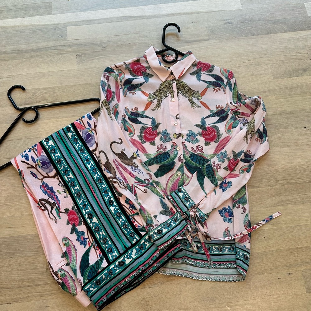 🌴H&M Blouse And Trouser Pant Set